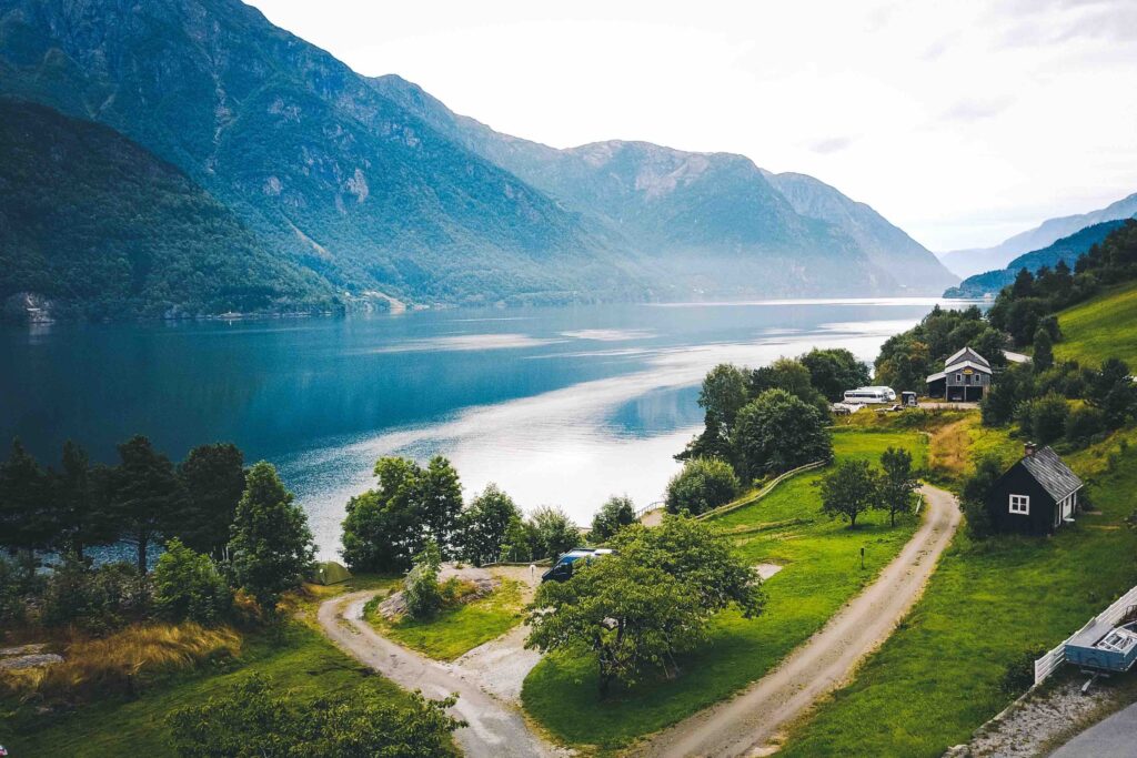 Scenic view of the Norway mountains